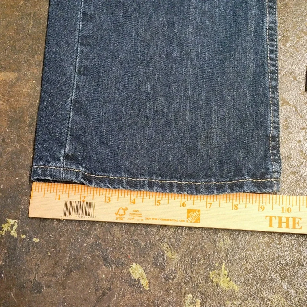 Levi's 527 Jeans Men 38x32 Slim Bootcut Mid Rise Dark Wash Denim Western Red Tab